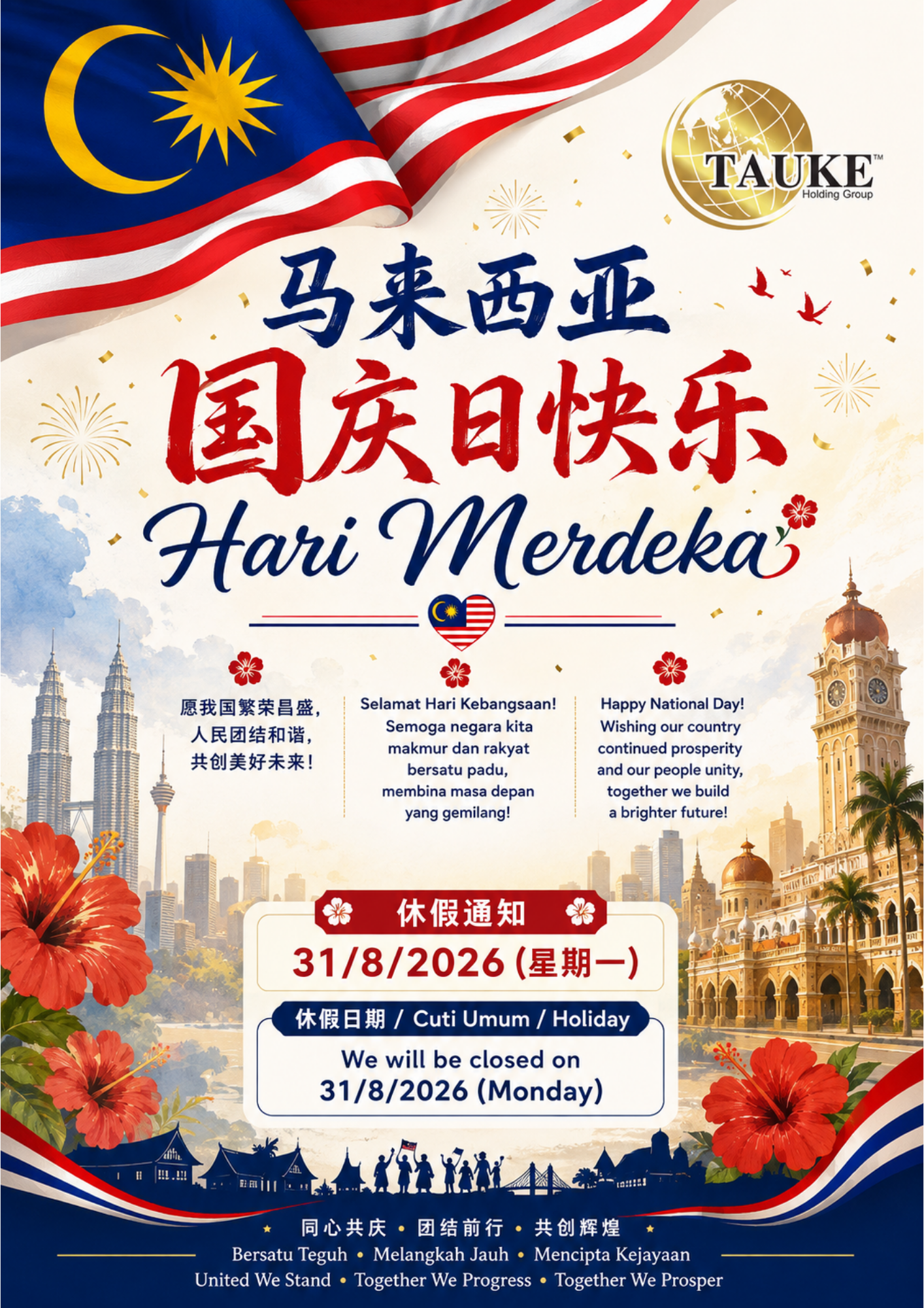 马来西亚国庆日快乐 Hari Merdeka